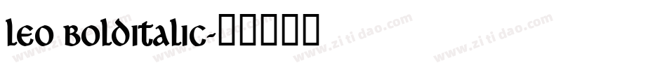 Leo BoldItalic字体转换